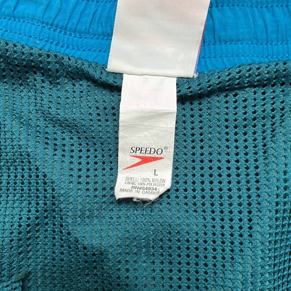 Vintage Speedo Green Swim Suit 90s Size L - Picture 5 of 7